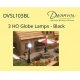 DVSL103BL Fiber-Lit Globe Street Lamps -- Black pkg(3), HO, Dwarvin SL103BL