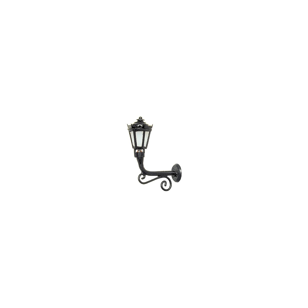 Lamppost Accessory Parts -- Outdoor Building Light (black), HO, Miniatronics Corp. 7200601