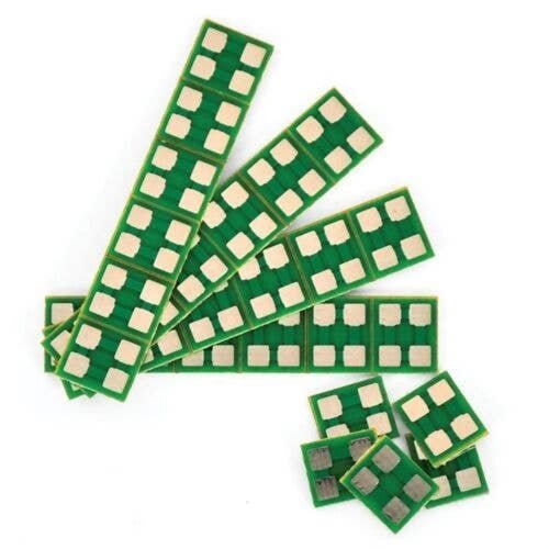 4-Point Junction Board 25-Pack -- Each: .33 x .28 x .03′ or 8.38 x 7.11 x .76mm, All Scales, Train Control Systems 1518