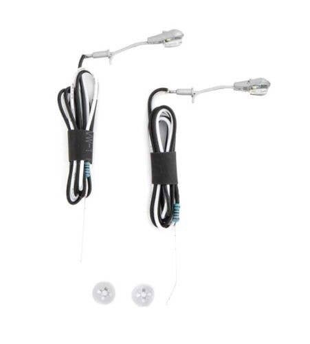 LED Wall-Mount Light 2-Pack -- Modern Short Arm Style, HO, Walthers SceneMaster 4804