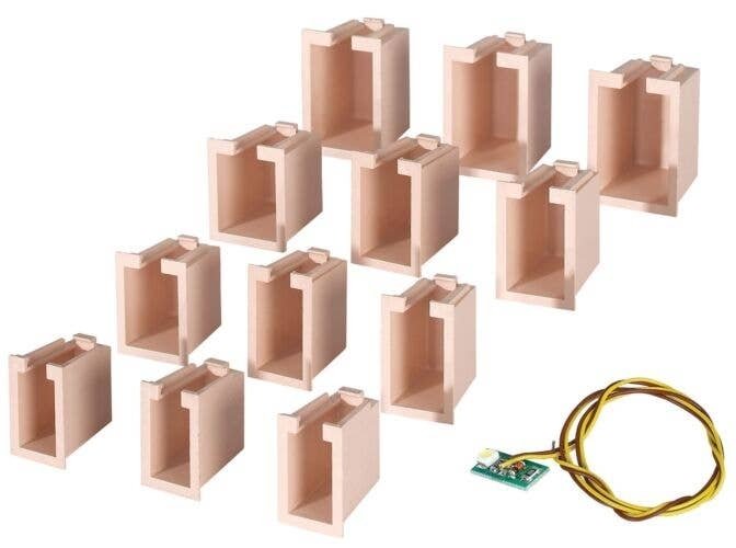 House Illumination Starter Set -- 12 Lightboxes (4 Different Sizes) & 1 White , All Scales, Viessmann Modellspielwaren 6005