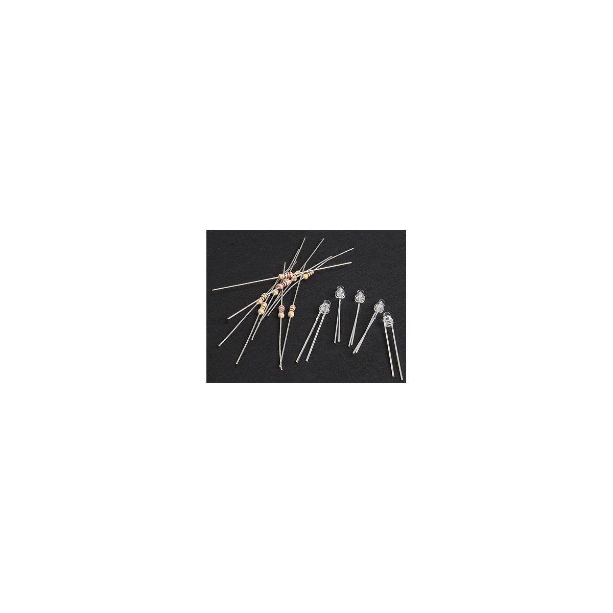 Yeloglo White LEDs pkg(5) -- 3mm, All Scales, Miniatronics Corp. 1231005