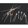 Yeloglo White LEDs pkg(5) -- 3mm, All Scales, Miniatronics Corp. 1231005