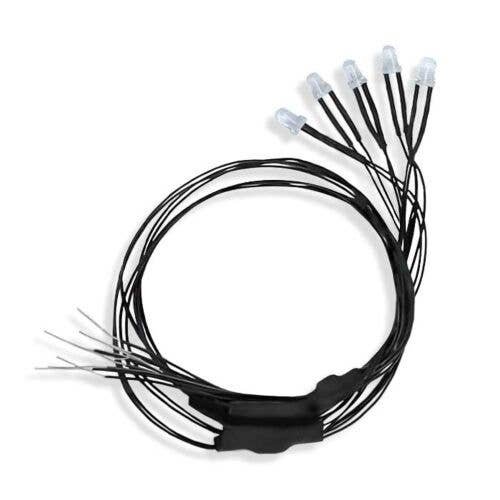 LED Lights 3mm Universal 7-19 Volt AC, DC, DCC pkg(5) -- White, All Scales, Evan Designs U30