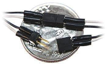 2-Pin Mini Connector -- With 6` 15.2cm Purple Wires .12 x .085 x .243`, All Scales, Train Control Systems 1521