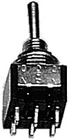 Miniature Toggle Switches -- DPDT 5Amp 120V Momentary pkg(2), All Scales, Miniatronics Corp. 3627002