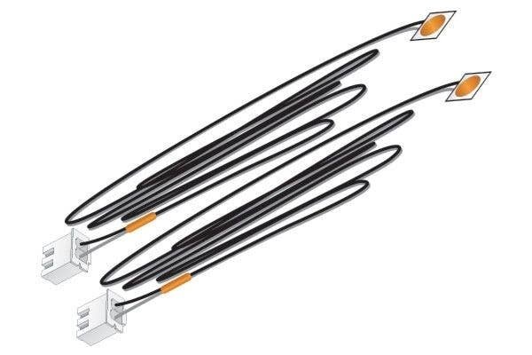 Stick-On LED pkg(2) - Just Plug Lighting System -- Orange, All Scales, Woodland Scenics 5736