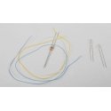 LED Kit -- Includes 2 Sunny White 1/8′ 3mm Diameter LEDs, 3 Wires, 2 680-Ohm Resis, All Scales, Train Control Systems 1289