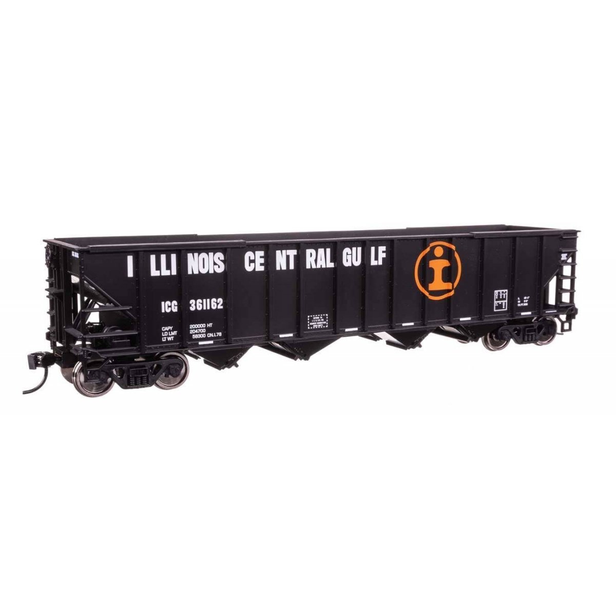 50′ 100-Ton 4-Bay Hopper - Ready to Run -- Illinois Central Gulf 361162