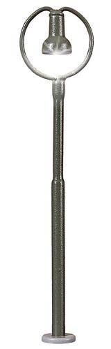 Nostalgic LED Platform Light w/Plug Base & Socket -- Era II-IV, Gray Metal Mast, Warm W, N, Viessmann Modellspielwaren 6435