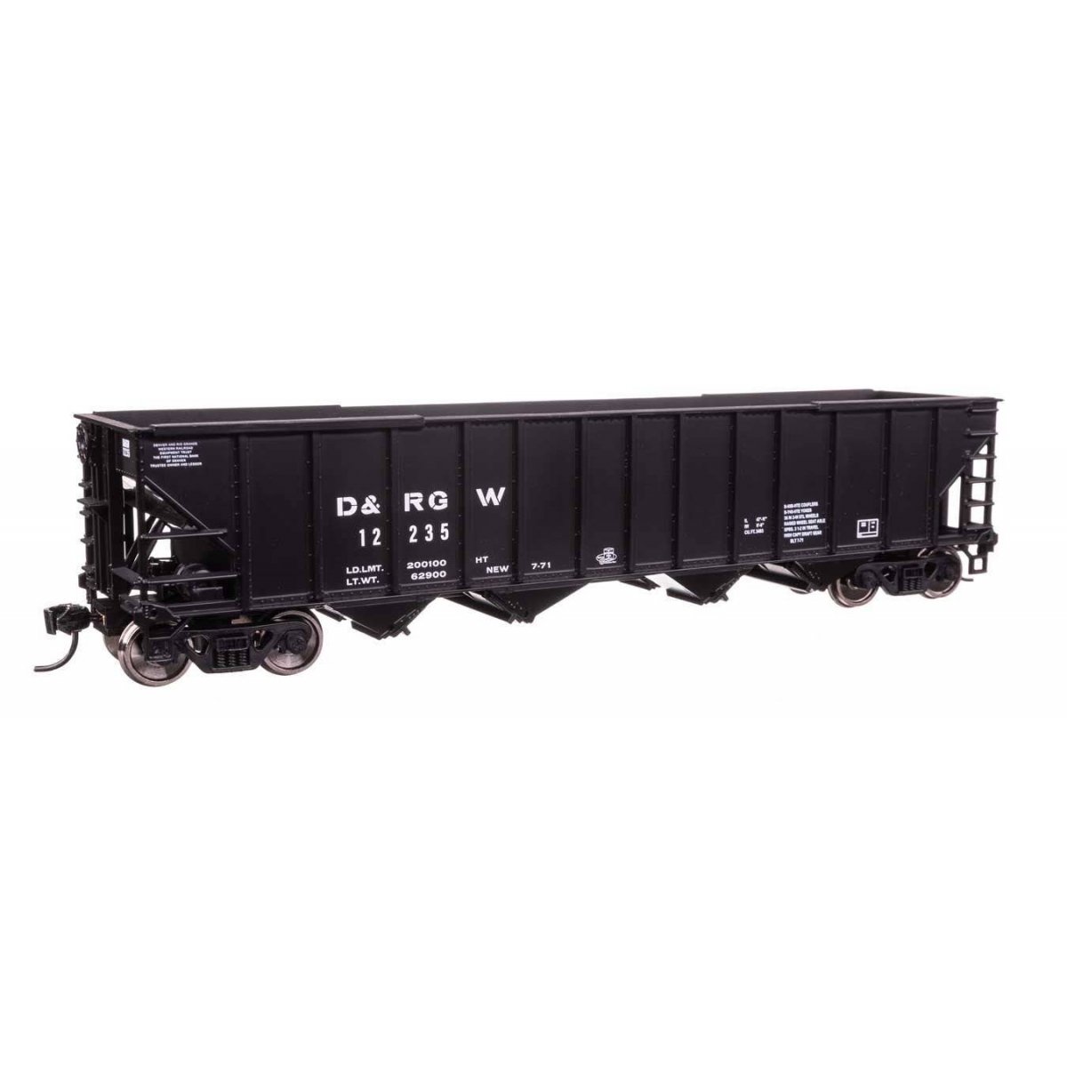 50′ 100-Ton 4-Bay Hopper - Ready to Run -- Denver & Rio Grande Western(TM) 12235