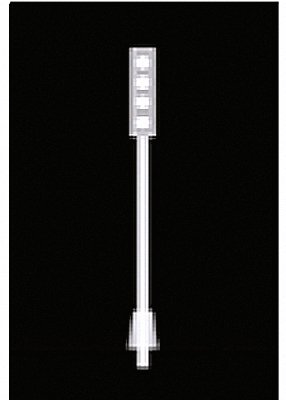 Light Pole -- Style 1 (white) pkg(8), 1/100, JTT Miniature Tree 97302