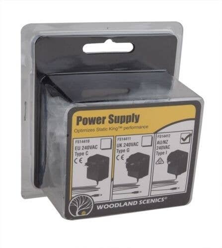 Power Supply - Field System(TM) -- For Use in Australia & New Zealand - Type I - Input:, All Scales, Woodland Scenics 14412
