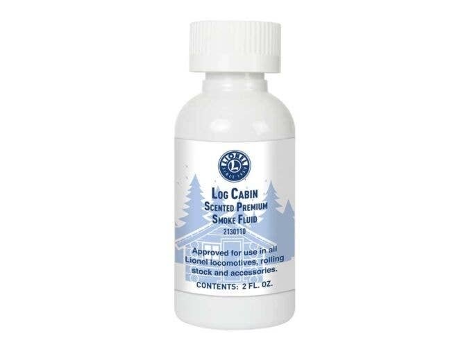 Log Cabin Scented Smoke Fluid -- 2oz 59.1mL, All Scales, Lionel 2130110