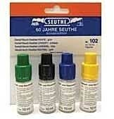 Seuthe 60th Anniversary Smoke Fluid Collection 4-Pack -- 1 of Each Scent: Spruce, Locomotive Steam,, All Scales, Seuthe 102
