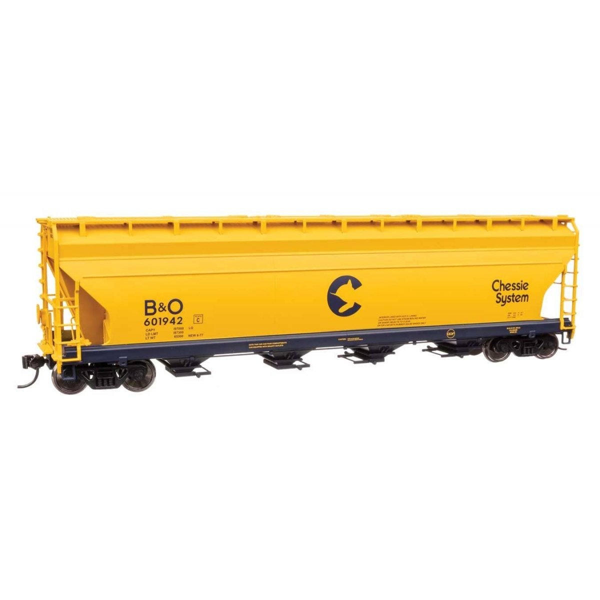 ACF 5250 4-Bay Centerflow Covered Hopper - Ready to Run -- Chessie System B&O 601942