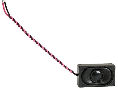 Speaker w/Ported Enclosure & Wires -- Rectangular 26.5 x 15.5 x 9mm, 8-Ohm, All Scales, Digitrax SP26158B