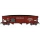 70-Ton Offset-Side 3-Bay Hopper w/Load - Ready to Run -- Ontario Northland 140124 (C&O Coal Service Stencil, Boxcar Red, Oval Lo