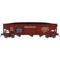 70-Ton Offset-Side 3-Bay Hopper w/Load - Ready to Run -- Ontario Northland 140124 (C&O Coal Service Stencil, Boxcar Red, Oval Lo