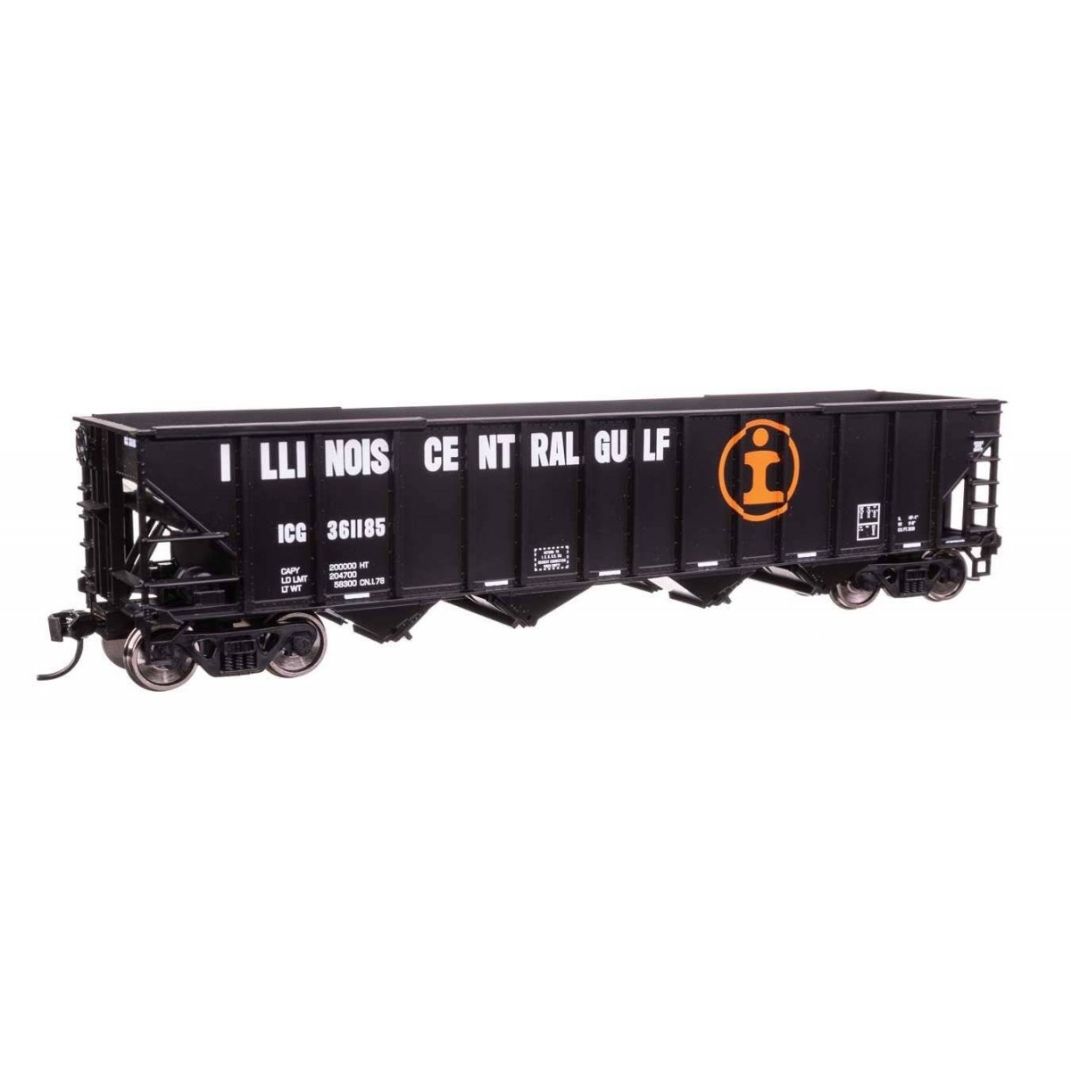 50′ 100-Ton 4-Bay Hopper - Ready to Run -- Illinois Central Gulf 361185