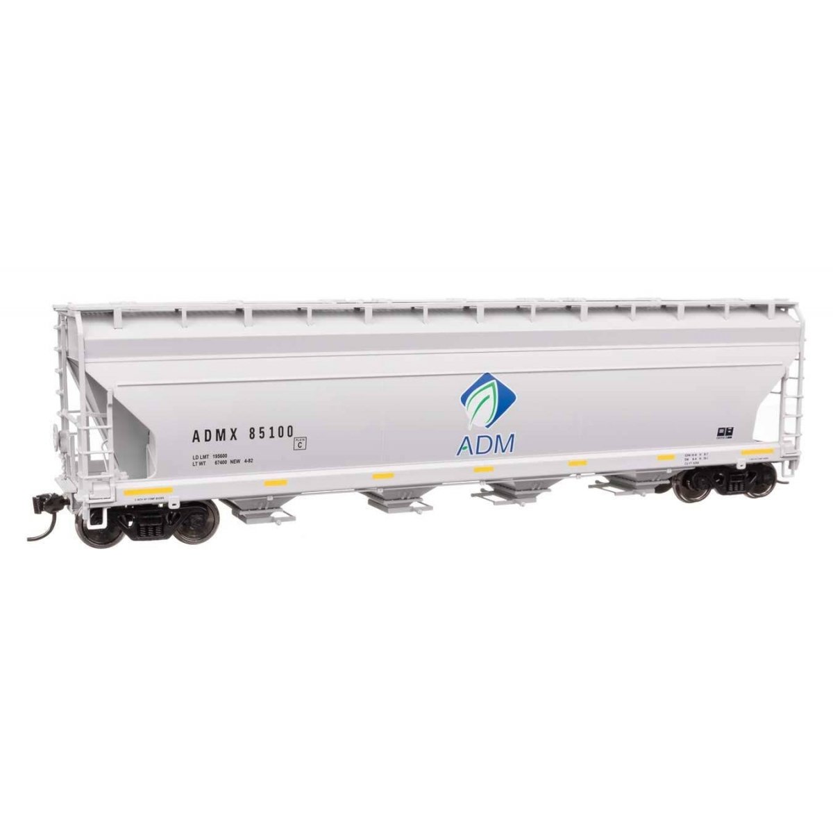 ACF 5250 4-Bay Centerflow Covered Hopper - Ready to Run -- Archer-Daniels-Midland 85100