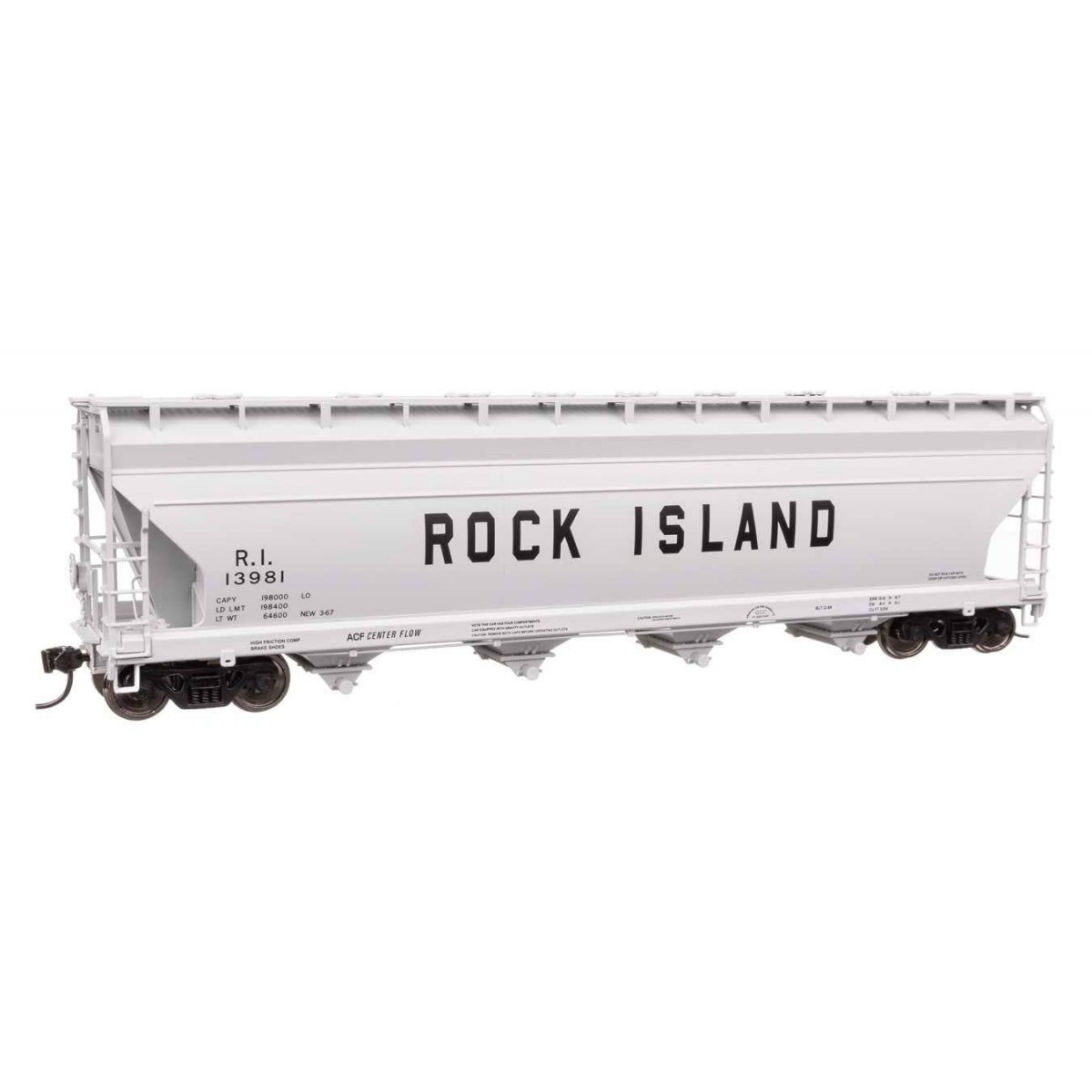 ACF 5250 4-Bay Centerflow Covered Hopper - Ready to Run -- Rock Island 13981