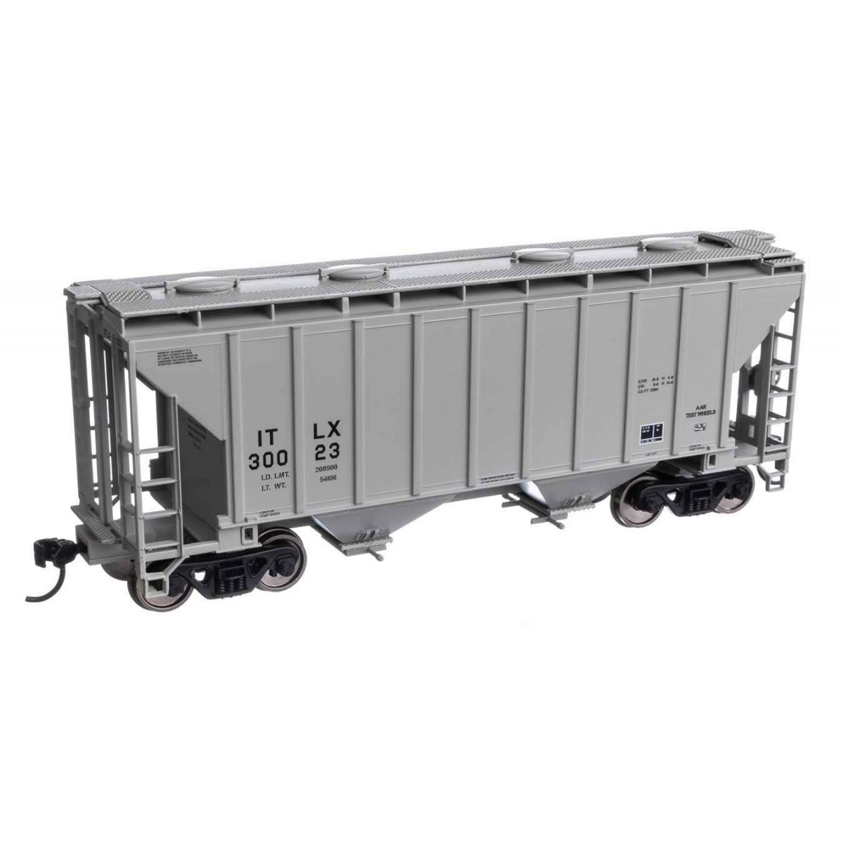 37′ 2980 Cubic-Foot 2-Bay Covered Hopper - Ready to Run -- GE Rail Services Corporation ITLX 30023