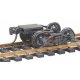 Bettendorf T-Section Fully Sprung Metal Trucks w/Whisker(R) Couplers - Kit -- Code 110 (.11, HO, Kadee Quality Products 512