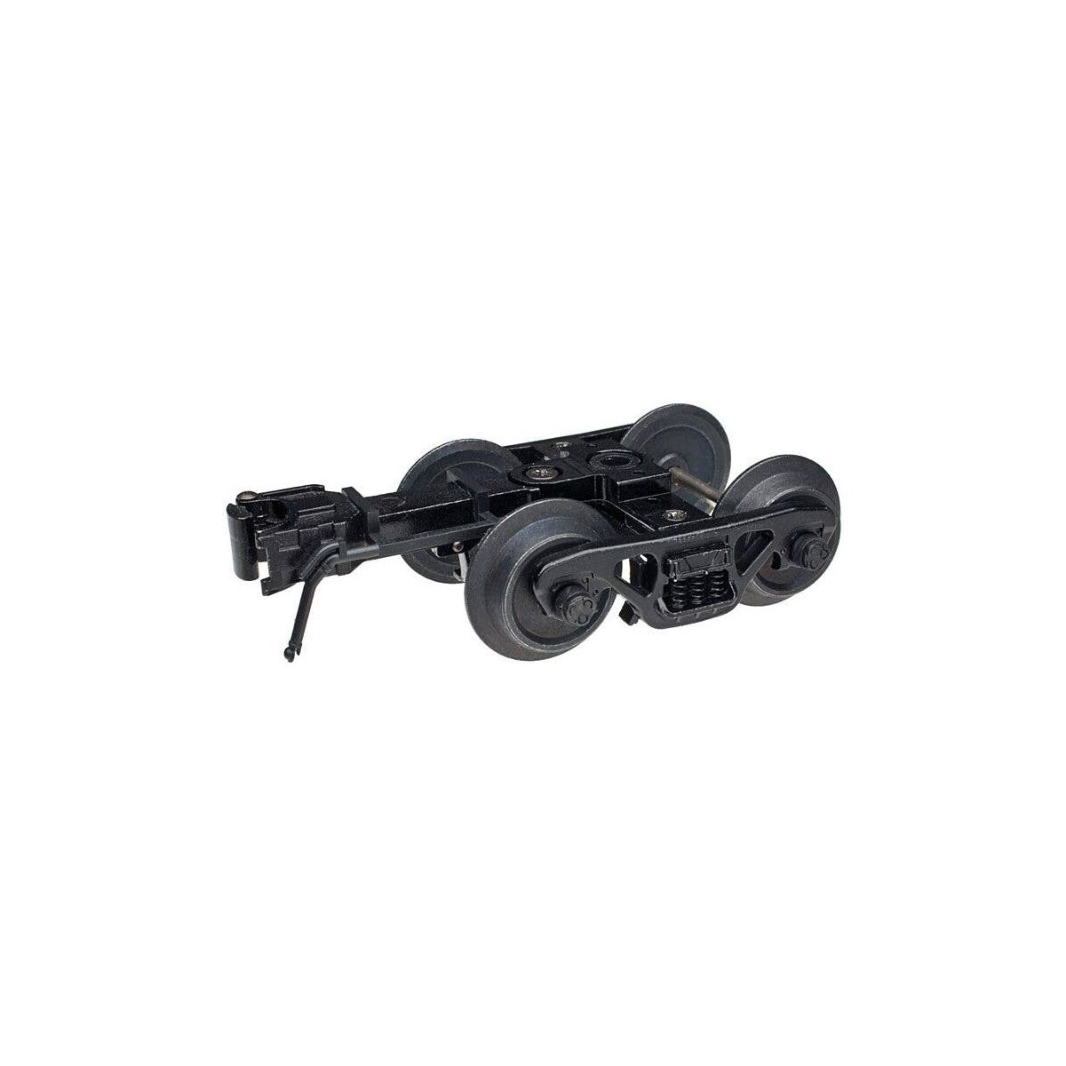 70-Ton Roller Bearing Trucks w/Knuckle Coupler - 3-Rail - Ready to Run -- 1 Pair, O, Atlas O 66034