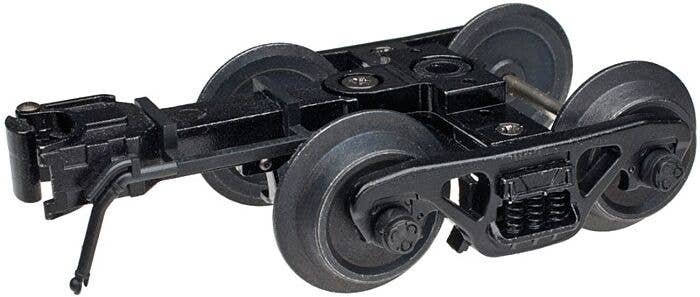 70-Ton Roller Bearing Trucks w/Knuckle Coupler - 3-Rail - Ready to Run -- 1 Pair, O, Atlas O 66034