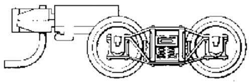 Arch Bar Trucks -- With Magne-Matic Short Extended Couplers 1 Pair, Z, Micro Trains Line 402001