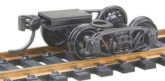 1899 Andrews Fully Sprung Metal Trucks w/Whisker(R) Couplers - Kit -- Code 110 (.110`) 33` , HO, Kadee Quality Products 510