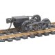 Vulcan Double Truss Fully Sprung Metal Trucks w/Whisker(R) Couplers - Kit -- Code 110 (.110, HO, Kadee Quality Products 516