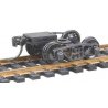 Vulcan Double Truss Fully Sprung Metal Trucks w/Whisker(R) Couplers - Kit -- Code 110 (.110, HO, Kadee Quality Products 516