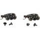 Roller-Bearing Freight Trucks with Wheels and E-Z Mate(R) Knuckle Couplers -- 1 Pair, N, Bachmann Industries 42537