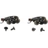 Roller-Bearing Freight Trucks with Wheels and E-Z Mate(R) Knuckle Couplers -- 1 Pair, N, Bachmann Industries 42537