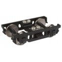 Pullman-Standard 8′ Wheelbase, Heavyweight 4-Wheel Metal Trucks w/RP-25 Whee -- Black - 1 Pair, HO, WalthersProto 2124