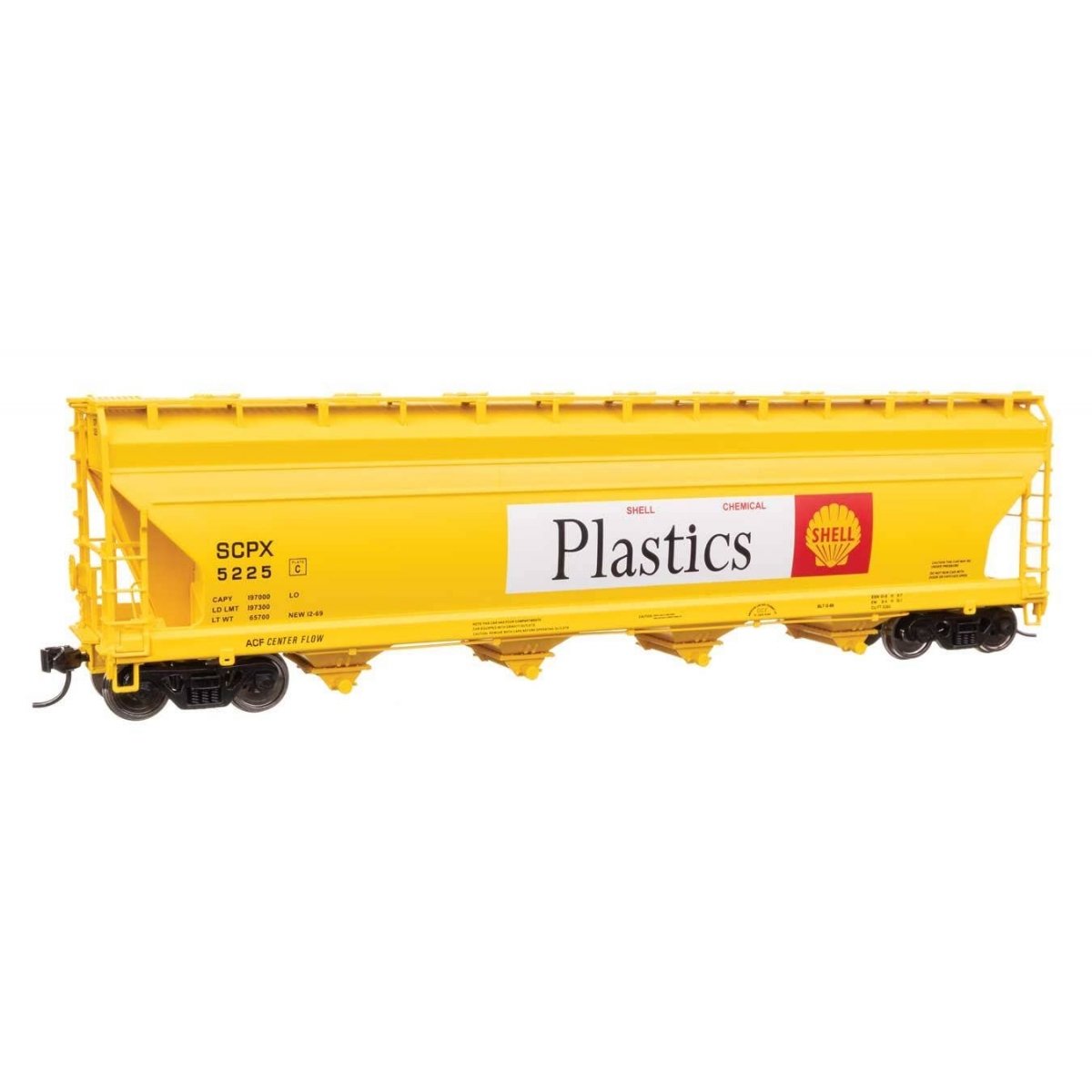 ACF 5250 4-Bay Centerflow Covered Hopper - Ready to Run -- Shell Chemical 5225