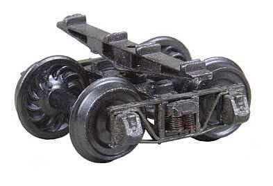 3`7` Wheelbase Sprung Metal Trucks -- 26` Ribbed-Back Wheels 1 Pair, HOn3, Kadee Quality Products 716