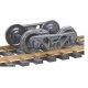 A.S.F.(R) 100-Ton Roller Bearing Fully Sprung Metal Trucks -- Code 110 (.110`) 36` Smooth-B, HO, Kadee Quality Products 513