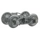 Arch Bar Fully Sprung Metal Trucks -- 33′ Ribbed-Back All-Metal Non-Magenetic Wheels - 1 Pai, G, Kadee Quality Products 972