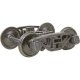 2-Rail A.S.F. A-3 Ride-Control Metal Trucks -- With 33′ Smooth-Back Metal P48 Wheels 1 Pair, O, Kadee Quality Products 755