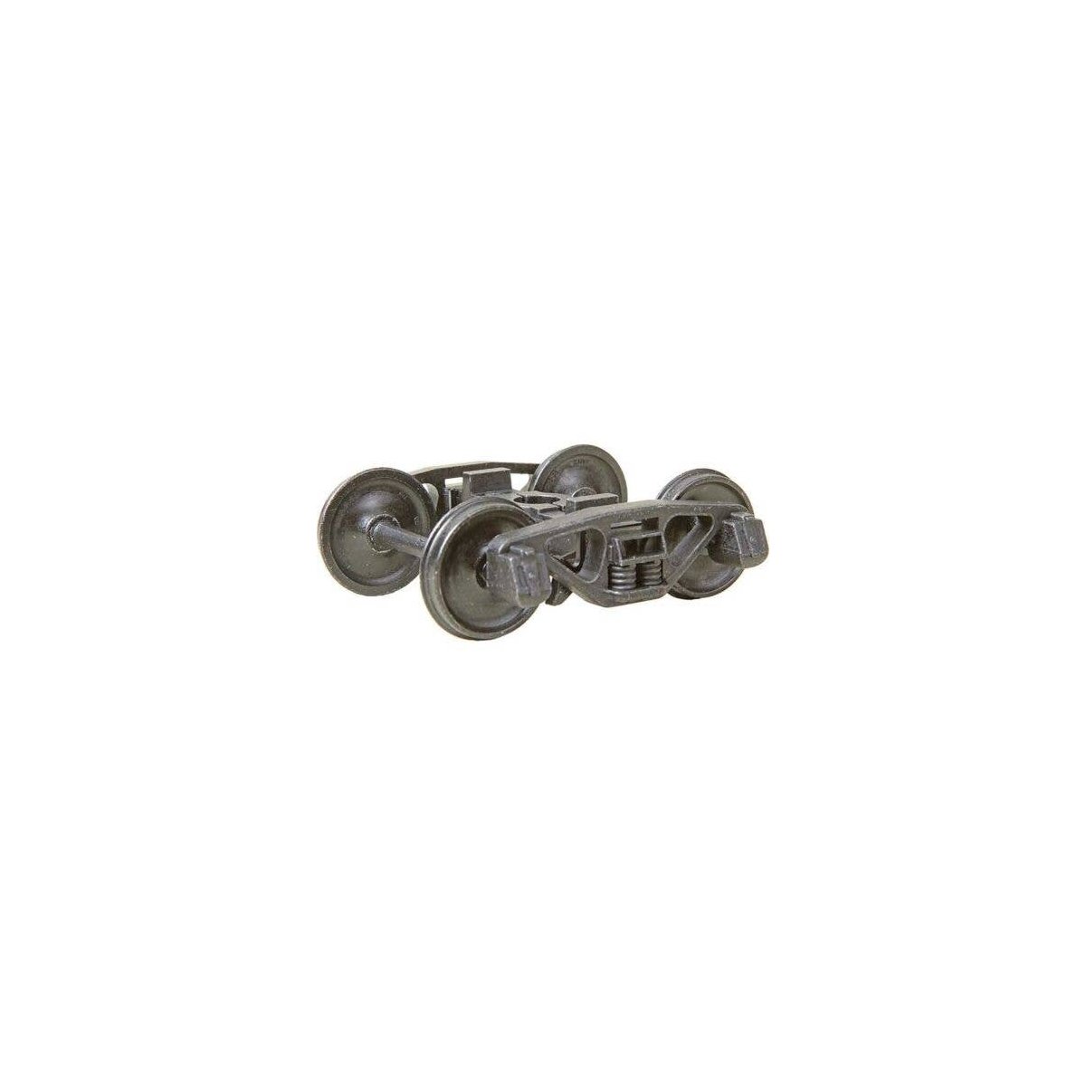 2-Rail A.S.F. A-3 Ride-Control Metal Trucks -- With 33′ Smooth-Back Metal P48 Wheels 1 Pair, O, Kadee Quality Products 755