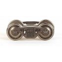 Barber-Bettendorf Friction-Bearing Trucks with Metal Wheels -- 1 Pair, HO, Bachmann Industries 42908