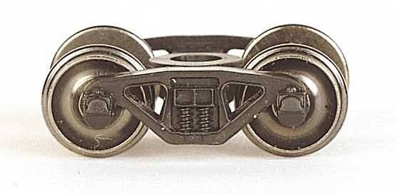 Barber-Bettendorf Friction-Bearing Trucks with Metal Wheels -- 1 Pair, HO, Bachmann Industries 42908