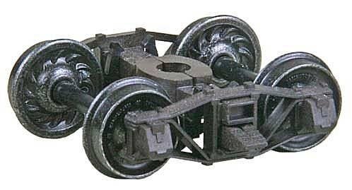 Arch Bar Self-Centering HGC Leaf-Spring Caboose Trucks -- Code 110 (.110`) 33` Ribbed-Back , HO, Kadee Quality Products 583