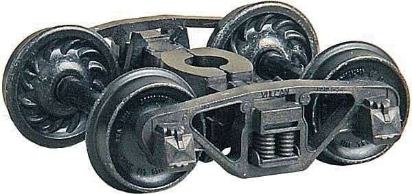 Vulcan Double Truss Trucks w/33′ Code 88 Ribbed-Back Metal Wheels -- pkg(2), HO, Kadee Quality Products 1573
