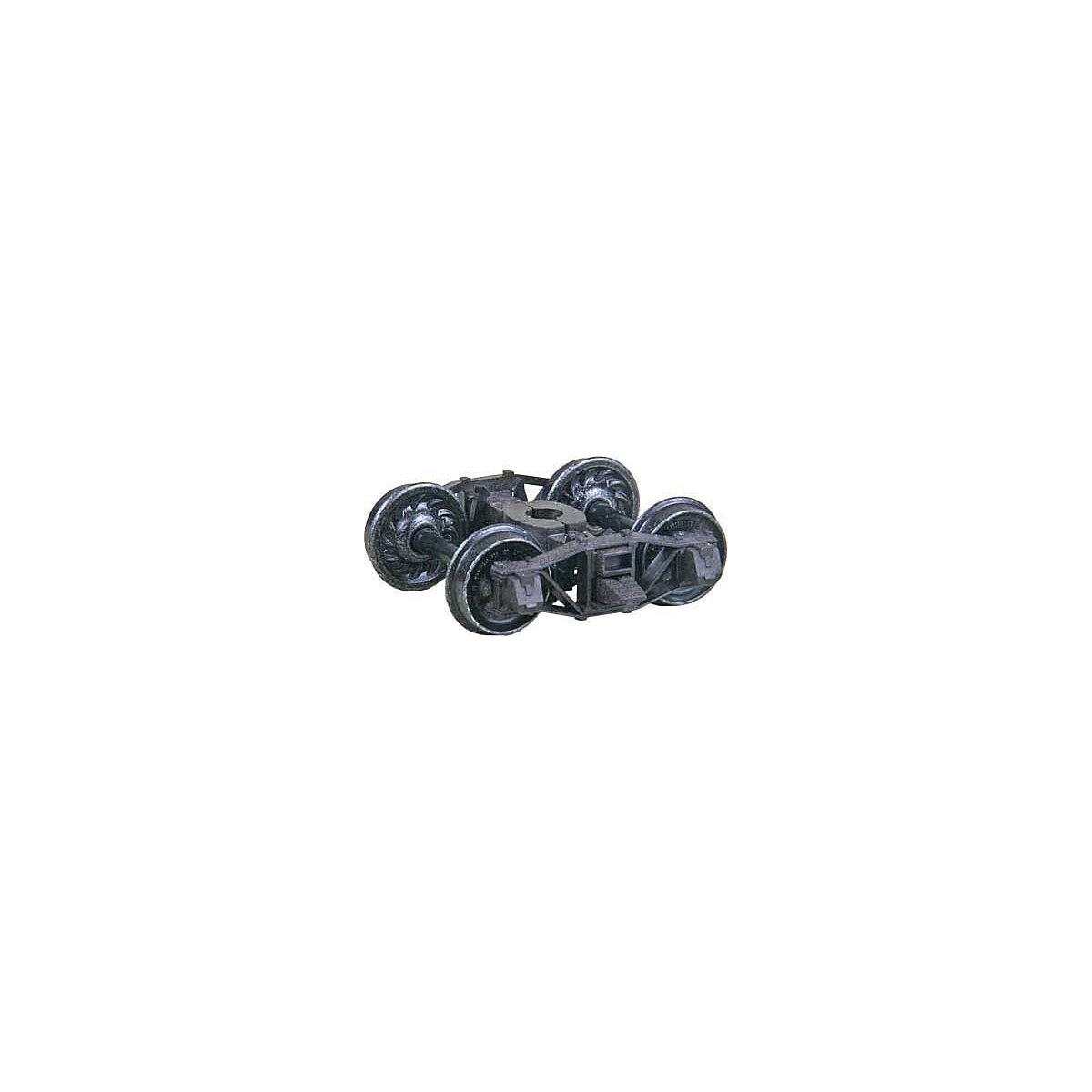 Arch Bar Self-Centering HGC Leaf-Spring Caboose Trucks -- Code 88 (.088`) 33` Ribbed-Back , HO, Kadee Quality Products 1583