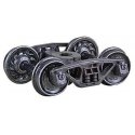 Bettendorf 50-Ton Self-Centering HGC Trucks -- Code 88 (.088`) 33` Ribbed-Back RP-25 Wheel, HO, Kadee Quality Products 1565