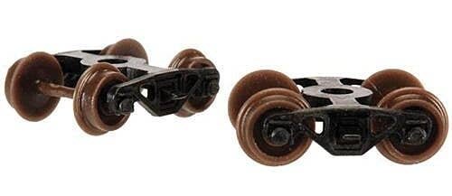 Roller Bearing Caboose Trucks -- 1 Pair (No Couplers), N, Atlas Model Railroad Co. 22060
